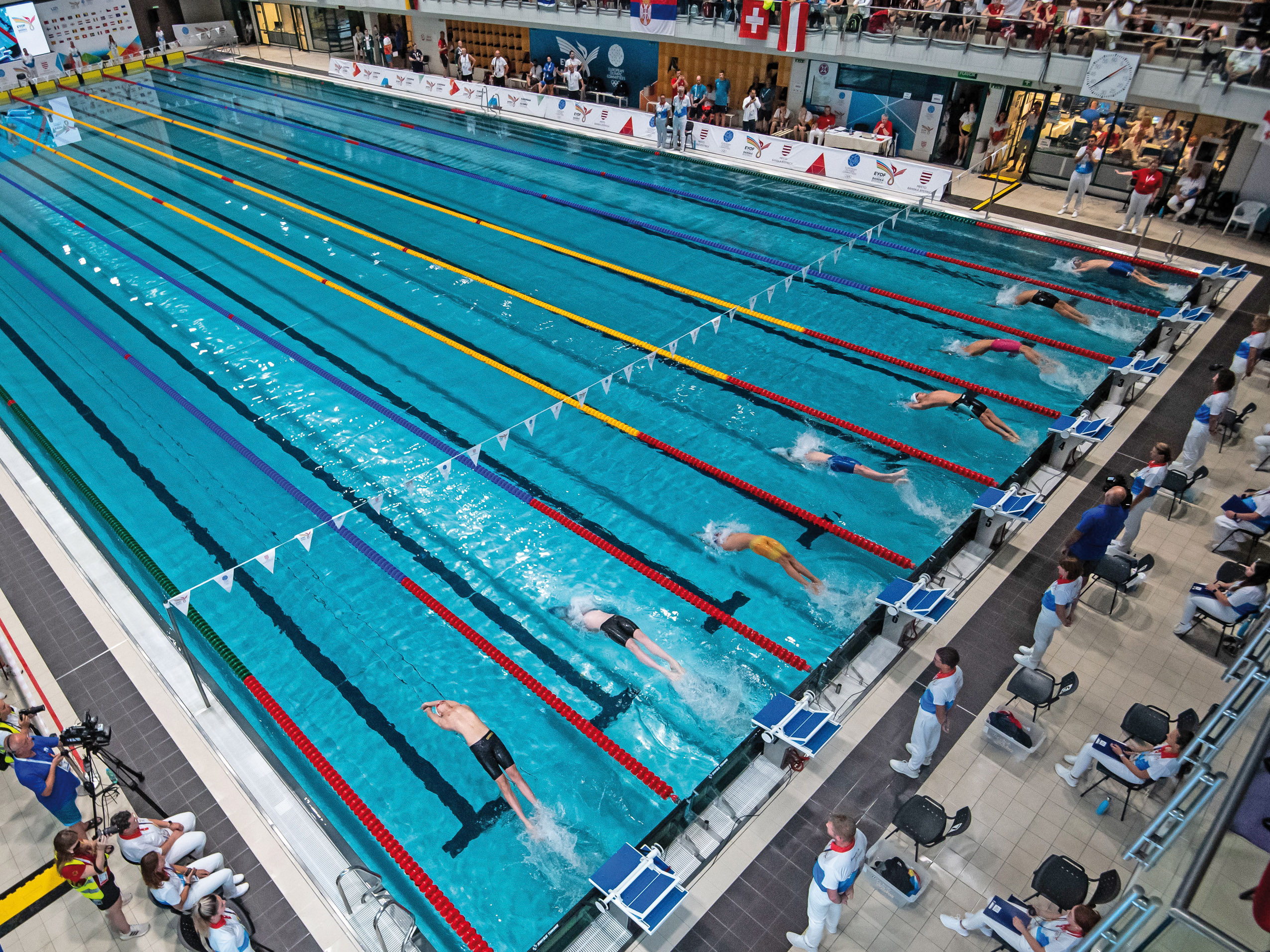Športové podujatie EYOF 2022 v Krytej plavárni Štiavničky